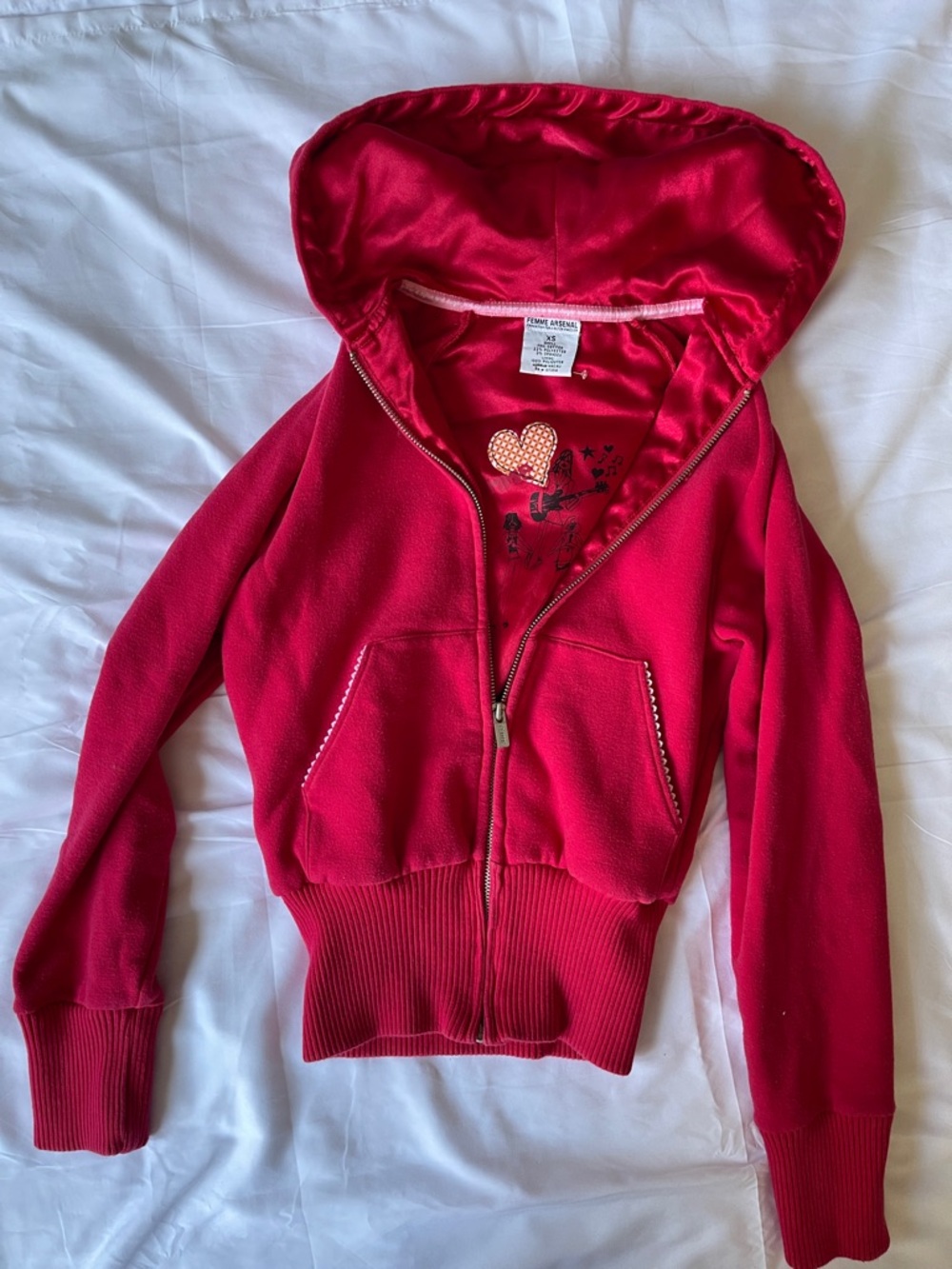 Girls' Red Zip-Up Hoodie Jacket - Kids Shirts & Tops